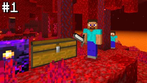 Minecraft 116 Nether Survival Part 1 Herobrine Hunt Youtube