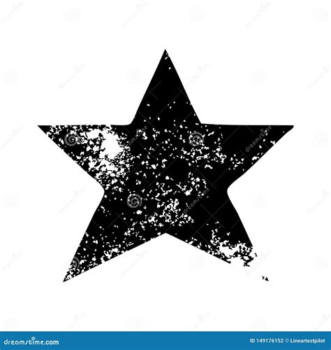 Distressed Symbol Gold Star Stock Vector Illustration Of Clip