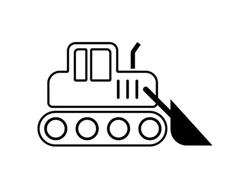 Dozer Svg Dozer Outline Svg Bulldozer Outline Svg Dozer Etsy Australia