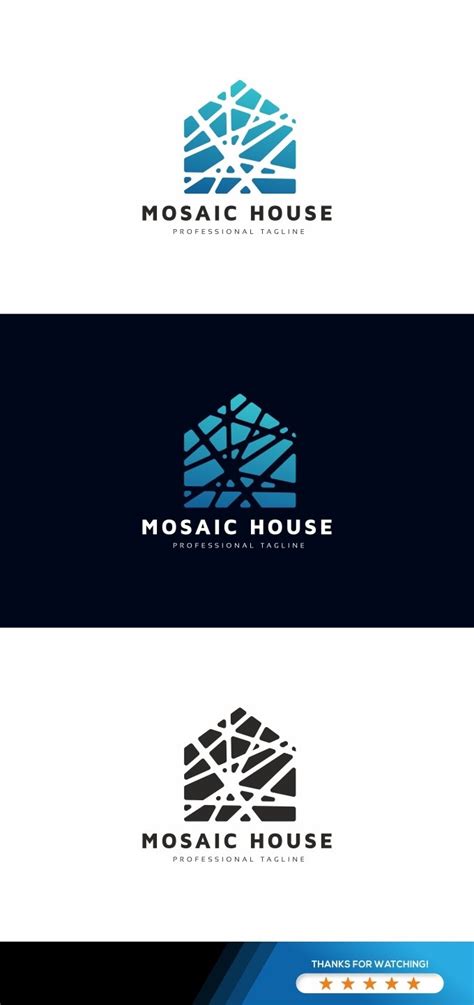 Mosaic House Logo Template (924735)