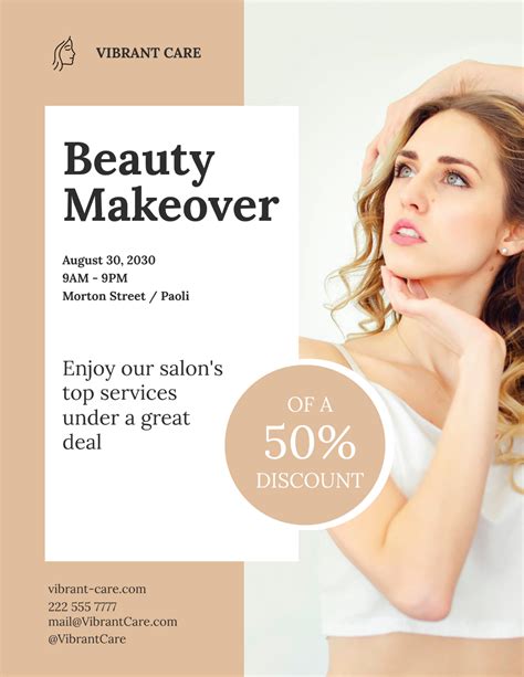 Free Hair And Make Up Beauty Salon Flyer Template Edit Online