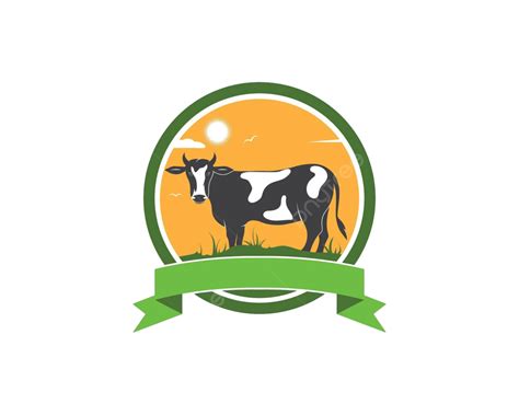 Ilustrasi Vektor Logo Sapi Template Peternakan Daging Pertanian Vektor