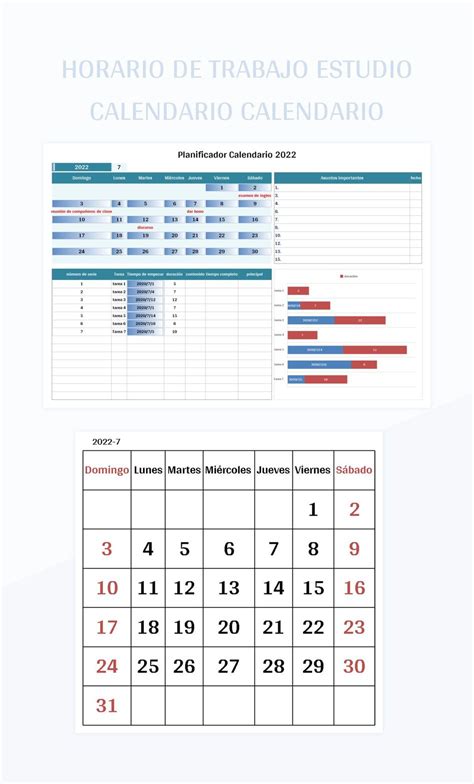 Plantilla De Formato Excel Horario De Trabajo Estudio Calendario