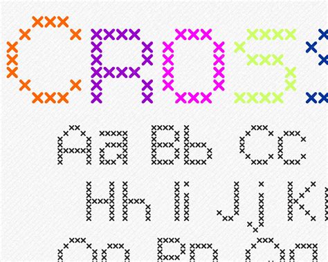 Stitching Font Svg Ttf Otf Cross Stitch Alphabet Cross Etsy Israel