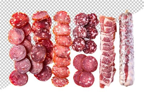 Premium Psd A Picture Of Some Meats That Are On A Grid Background