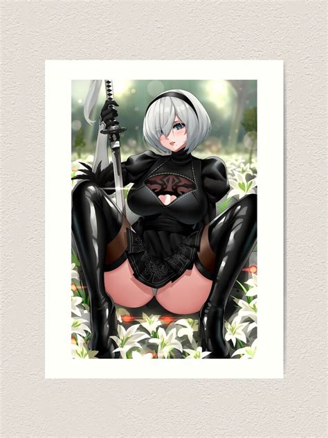 Sexy Yorha B Lewd Thighs Thicc Ass Butt Nier Automata Anime Hot