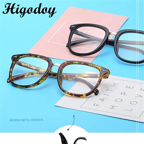 Higodoy Big Frame Retro Women Glasses Frame Prescription Round Eye Glasses Frames For Women