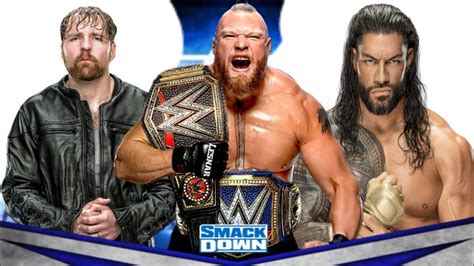 Roman Reigns Vs Dean Ambrose Vs Brock Lesnar Wwe Championship Wwe