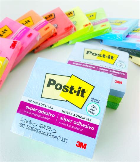 Bloco De Recados Post It Neon 76X76MM 90 Folhas 3M