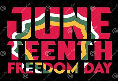 Juneteenth Freedom Day Celebration For All Black People Stock Vector