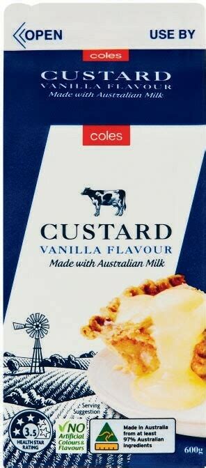 Coles Custard Vanilla G Offer At Coles