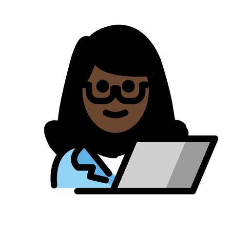 Woman Technologist Dark Skin Tone Emoji