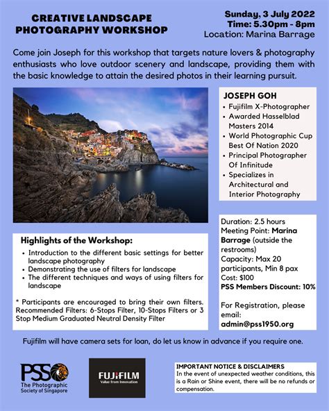 Creative Landscape Photography Workshop - PSS