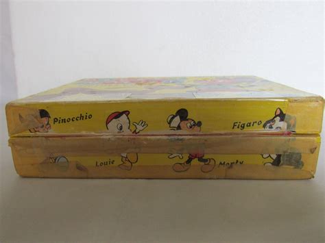 Vintage Disney Mickey Mouse Puzzle Blocks in Original Handled Box 6 ...