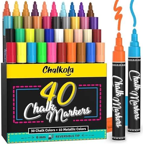 Liquid Chalk Markers And Metallic Colors By Chalkola Pack Of 16 Chalk