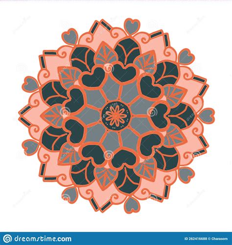 Flower Mandala Vintage Decorative Elements Oriental Pattern Stock Illustration Illustration