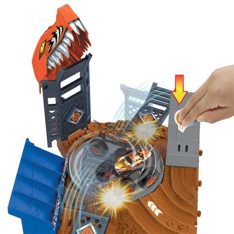 Hot Wheels Monster Trucks Arena World Semifinales Asst Tiger Shark S Spin Out Frenzy