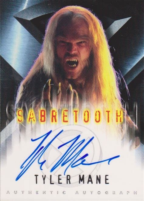 2000 TOPPS X MEN MOVIE TYLER MANE AS SABRETOOTH AUTOGRAPH CARD EBay