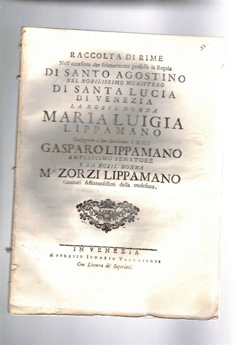 Raccolta Di Rime Nell Occasione Che Solennemente Professa La Regola Di