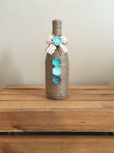 Twine Wrapped Wine Bottle Wrapped Wine Bottles Wine Bottle Bottles