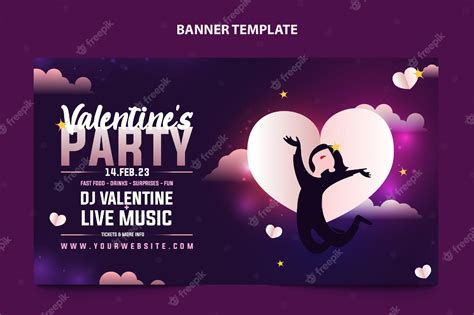 Premium Vector | Elegant banner valentine party template