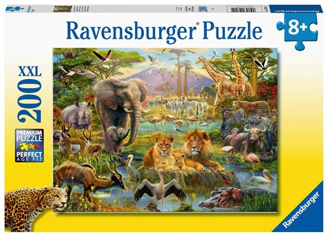 Ravensburger Pussel Djuren på Savannen 200 bitar XXL Kalaskungen