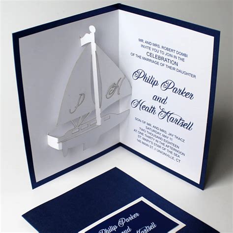 Sailboat Wedding Invitations Boat Wedding Invitations Yacht Etsy