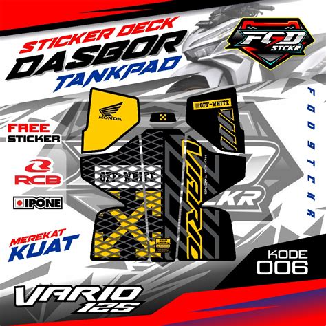 Striping New Vario 125 Protective Dashboard Tankpad Deckpad Sticker New