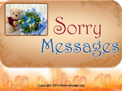 Heartfelt Sorry Text Messages Ppt