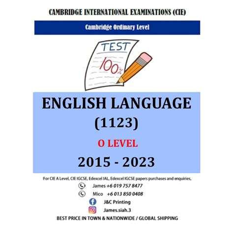 Cambridge O Level English 1123 2015 Junenov 2023 Paper 12 Shopee Malaysia