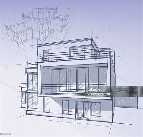 Arsitektur Ilustrasi Stok Unduh Gambar Sekarang Rumah Tempat