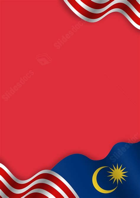 Malaysia S Independence Day Celebrated With D Flag Cartoon Page Border