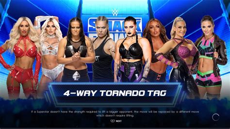 Wwe 2k22 4 Way Tornado Tag Elimination Full Match 🔥 Youtube