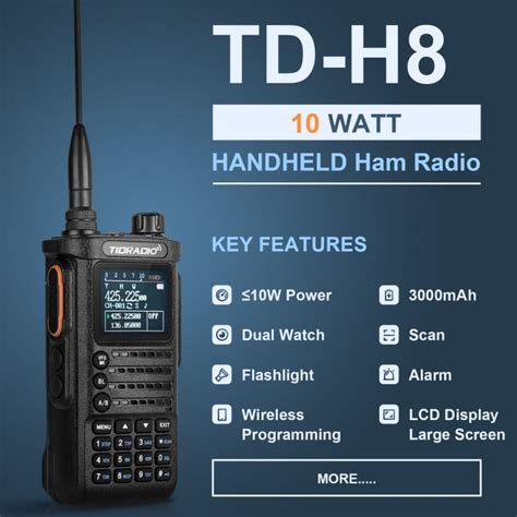 Tidradio H8 10w Gmrs Radio App Wireless Programmable Gmrs Repeater Capable Two Way Radio