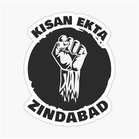 KISAN EKTA ZINDABAD Sticker For Sale By LionHeartTees Redbubble