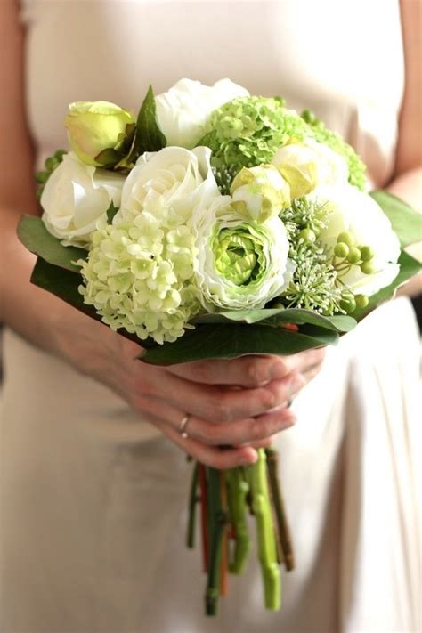 Bouquet De Mari E Blanc Et Vert Bouquet Mari E Fleurs Artificielles