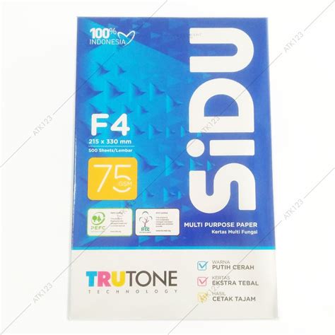 Jual Kertas Hvs F4 75 Gsm Sidu Indonesiashopee Indonesia