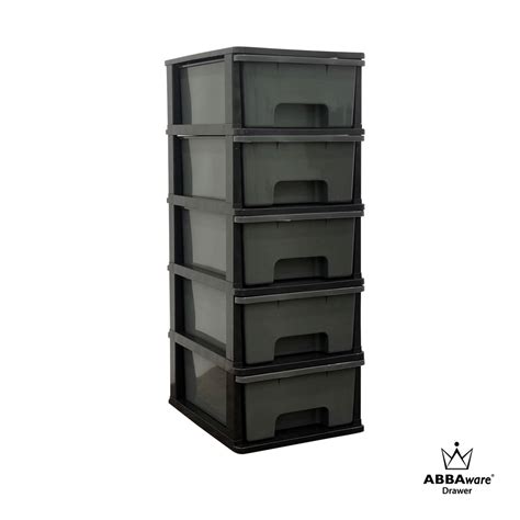 5 Tier Plastic Drawer Storage Cabinets 5 Tingkat Kabinet Laci Plastik