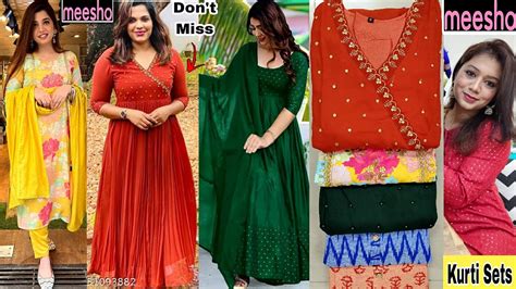 🌻meesho Kurtikurta Set Haul Starting Rs181😀 Festive Kurti Haul