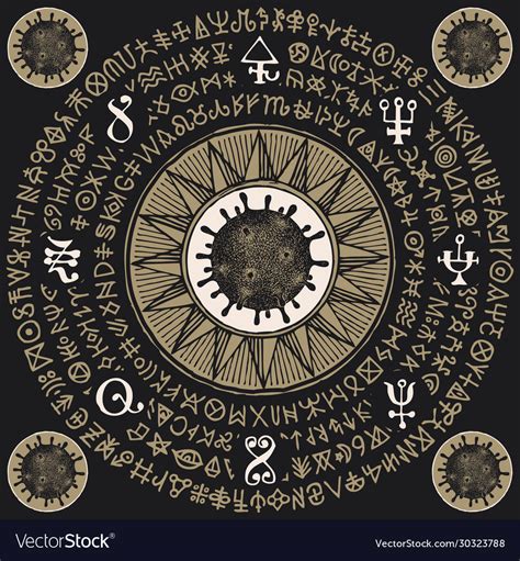 magic banner  hand drawn cells coronavirus vector image