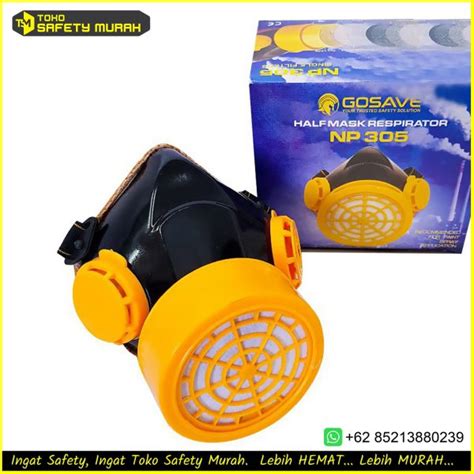 Masker Obat Single Filter GOSAVE NP 305 Chemical Respirator Half Mask