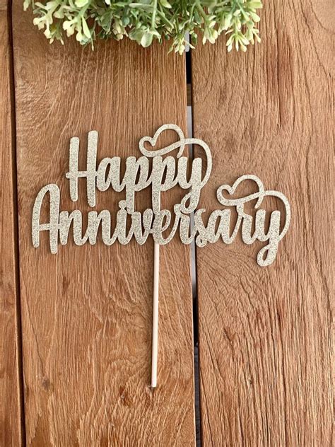 Happy Anniversary Cake Topper Marriage Cake Topper Wedding Etsy