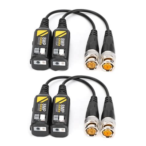 2 Pair Male Twisted Pair Transmitter Cable 8mp Hd Cvi Ahd Tvi Cvbs Bnc Hot Uygun Fiyatlı