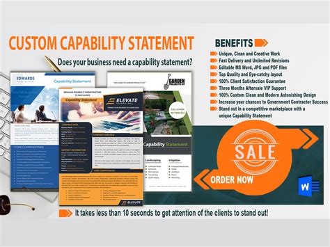 Custom Capability Statement For All Kinds Of Businesses Two Pages