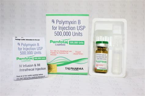 Polymyxin B Sulphate For Injection Usp 50 000 Units Taj Generics Pharmaceuticals Taj Pharma