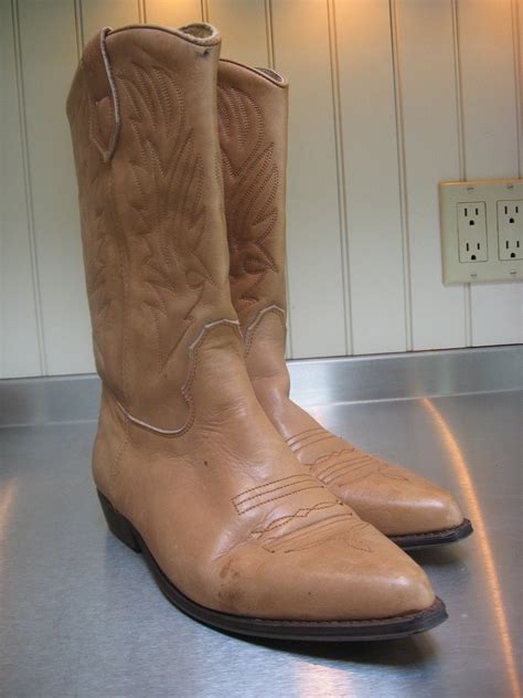 Tan Cowboy Boots low heel