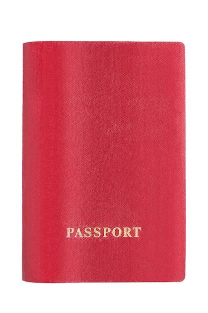 Premium Photo Red Passport Isolated