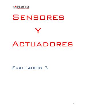 Eva II Sensores Examen 2 SENSORES Y ACTUADORES EVALUACIÓN 2