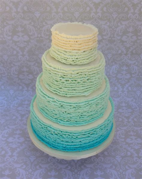 Buttercream Ombre Ruffle Wedding Cake Cakecentral