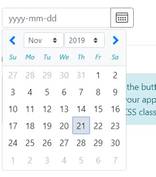 Angular How Can I Start The Calendar Week In Ng Bootstrap Datepicker